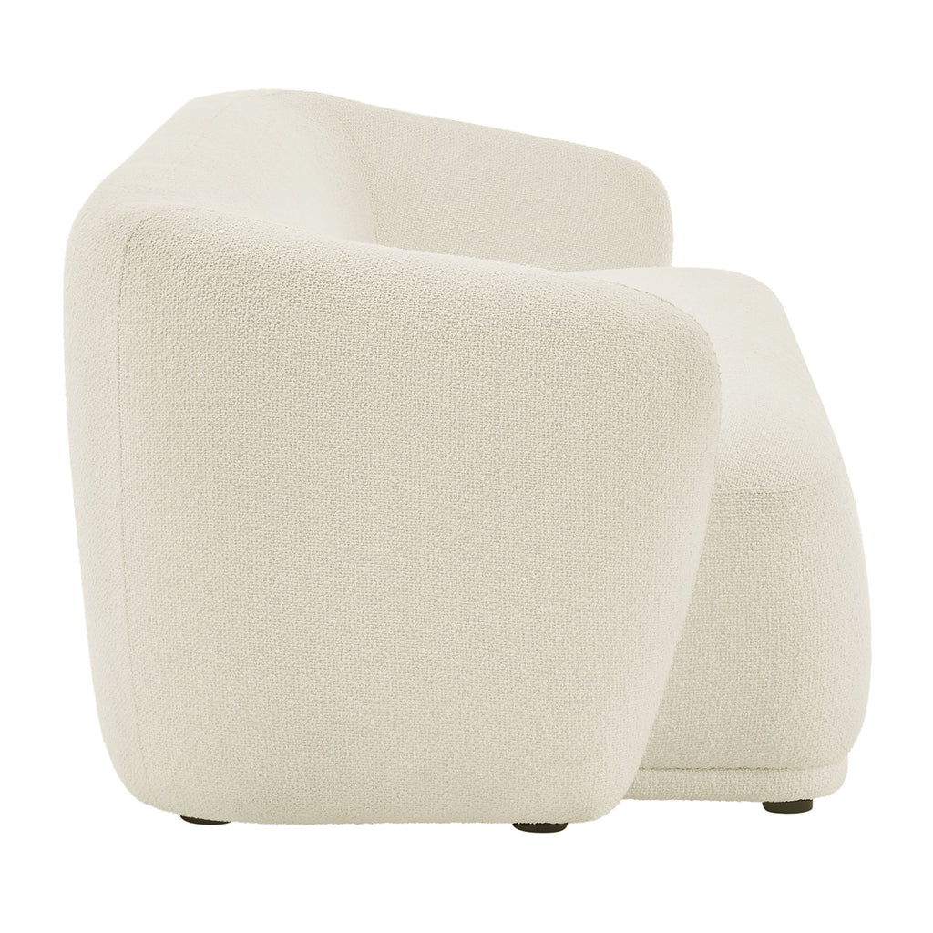 Monica 88 Inch Boucle Fabric Sofa - Cream