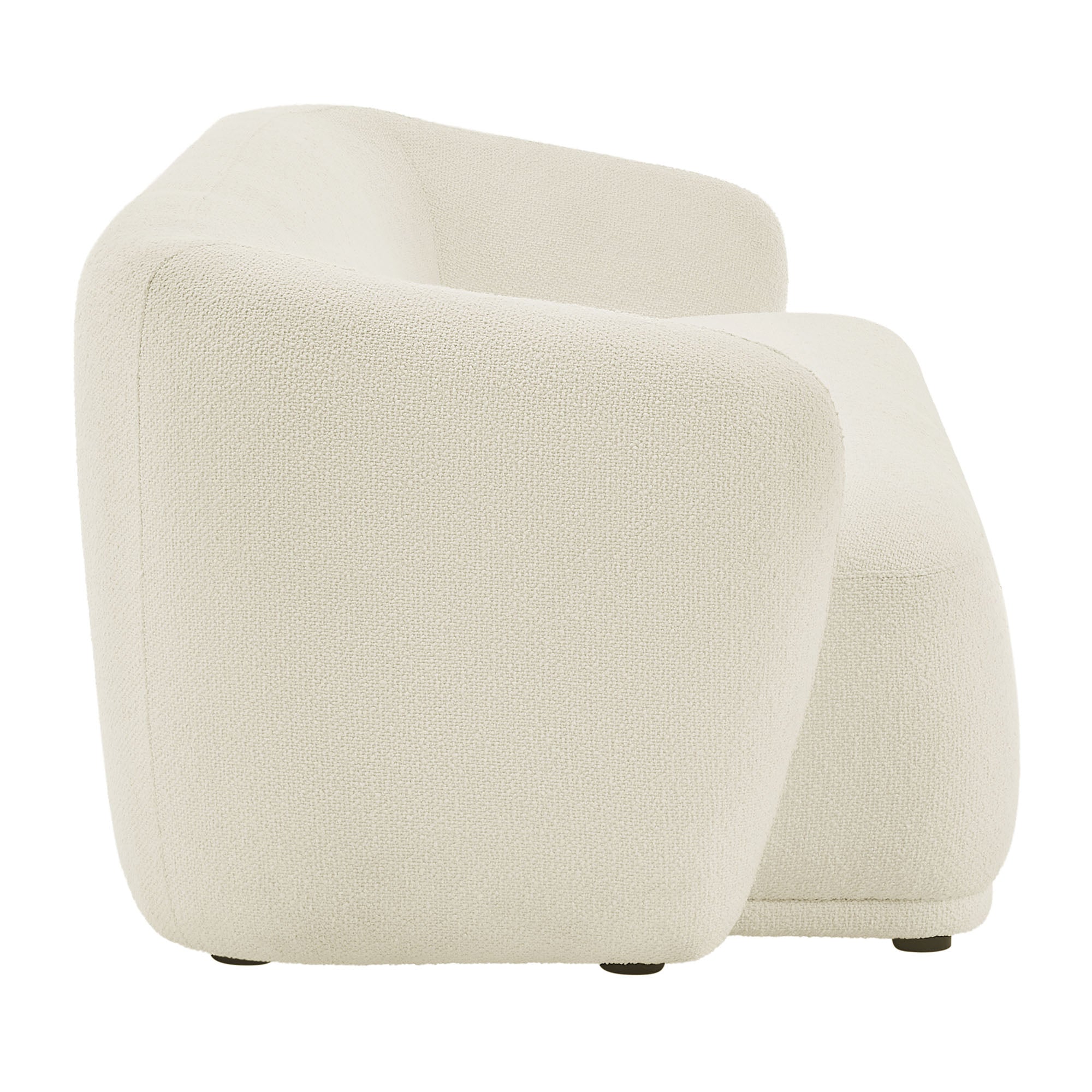 Monica 88 Inch Boucle Fabric Sofa - Cream