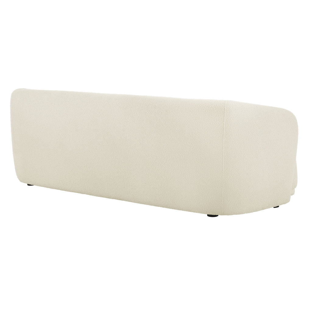 Monica 88 Inch Boucle Fabric Sofa - Cream