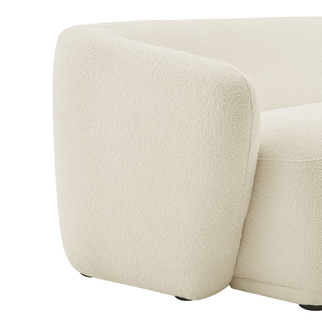 Monica 88 Inch Boucle Fabric Sofa - Cream