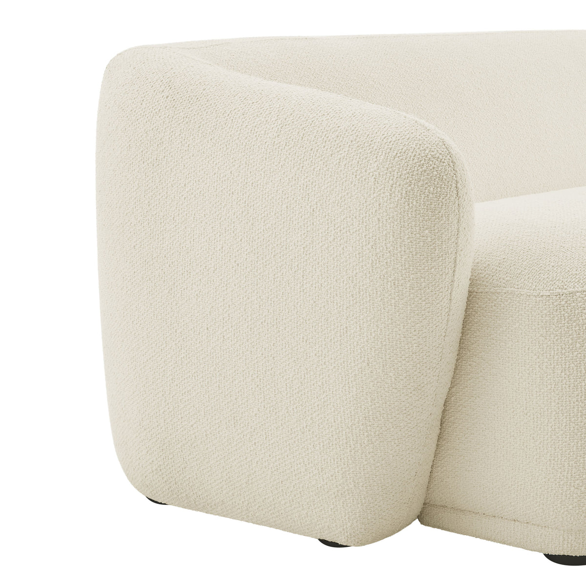 Monica 88 Inch Boucle Fabric Sofa - Cream