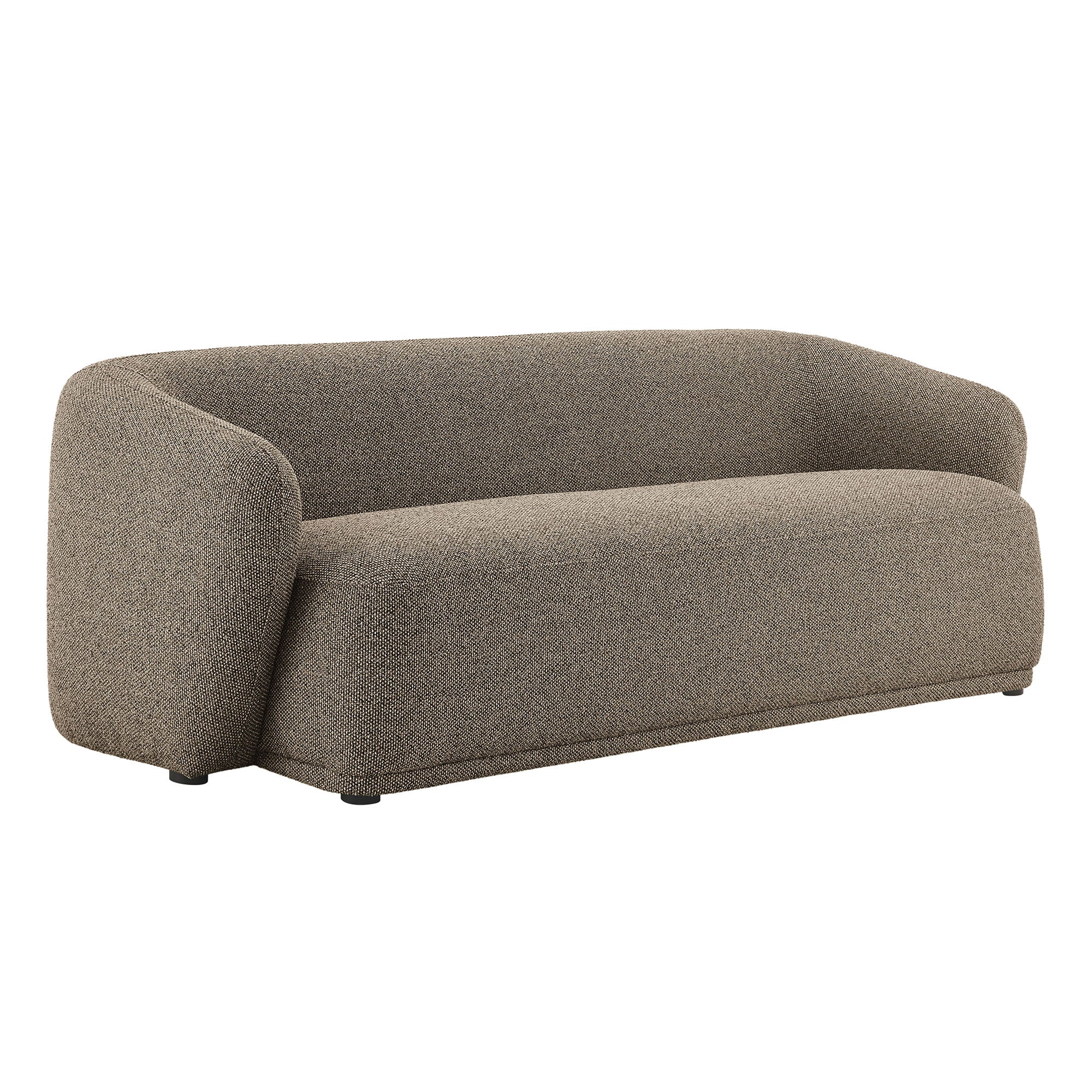 Monica 88 Inch Boucle Fabric Sofa - Earth