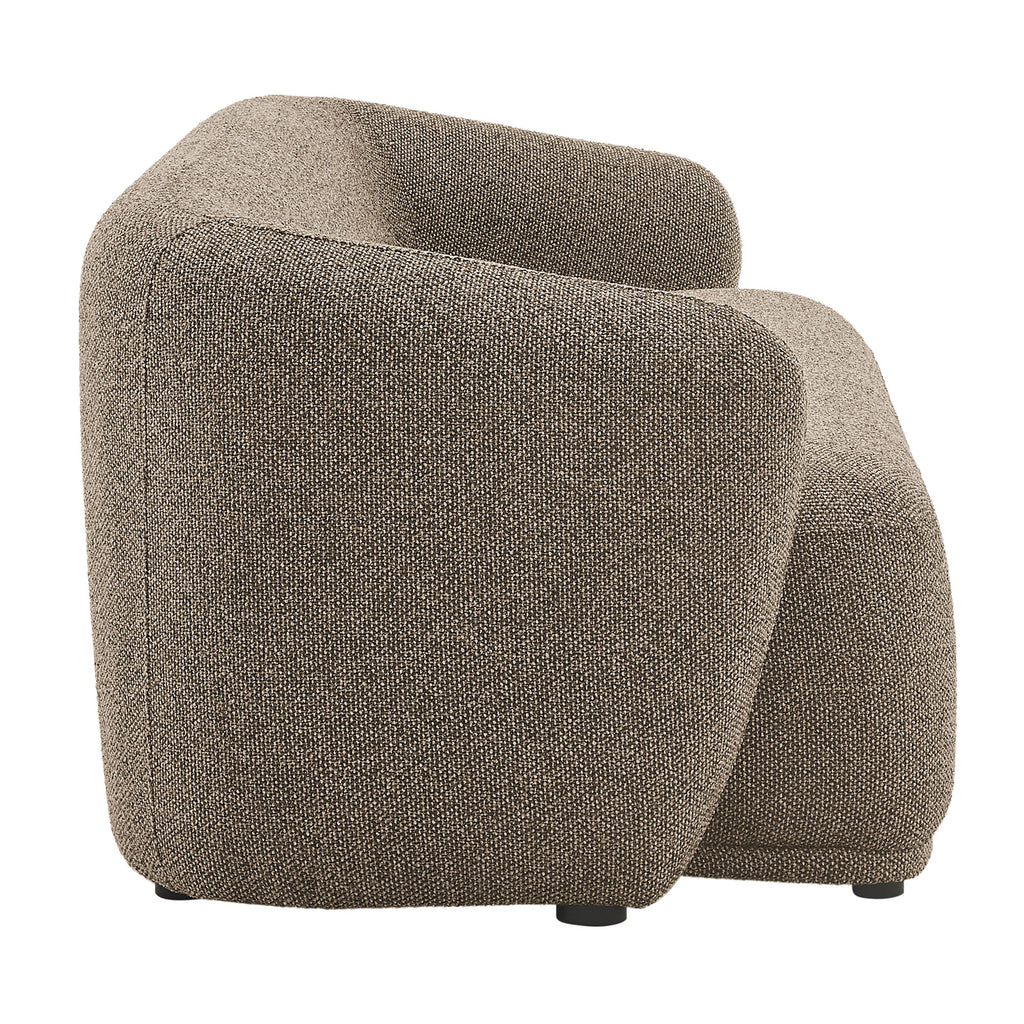 Monica 88 Inch Boucle Fabric Sofa - Earth