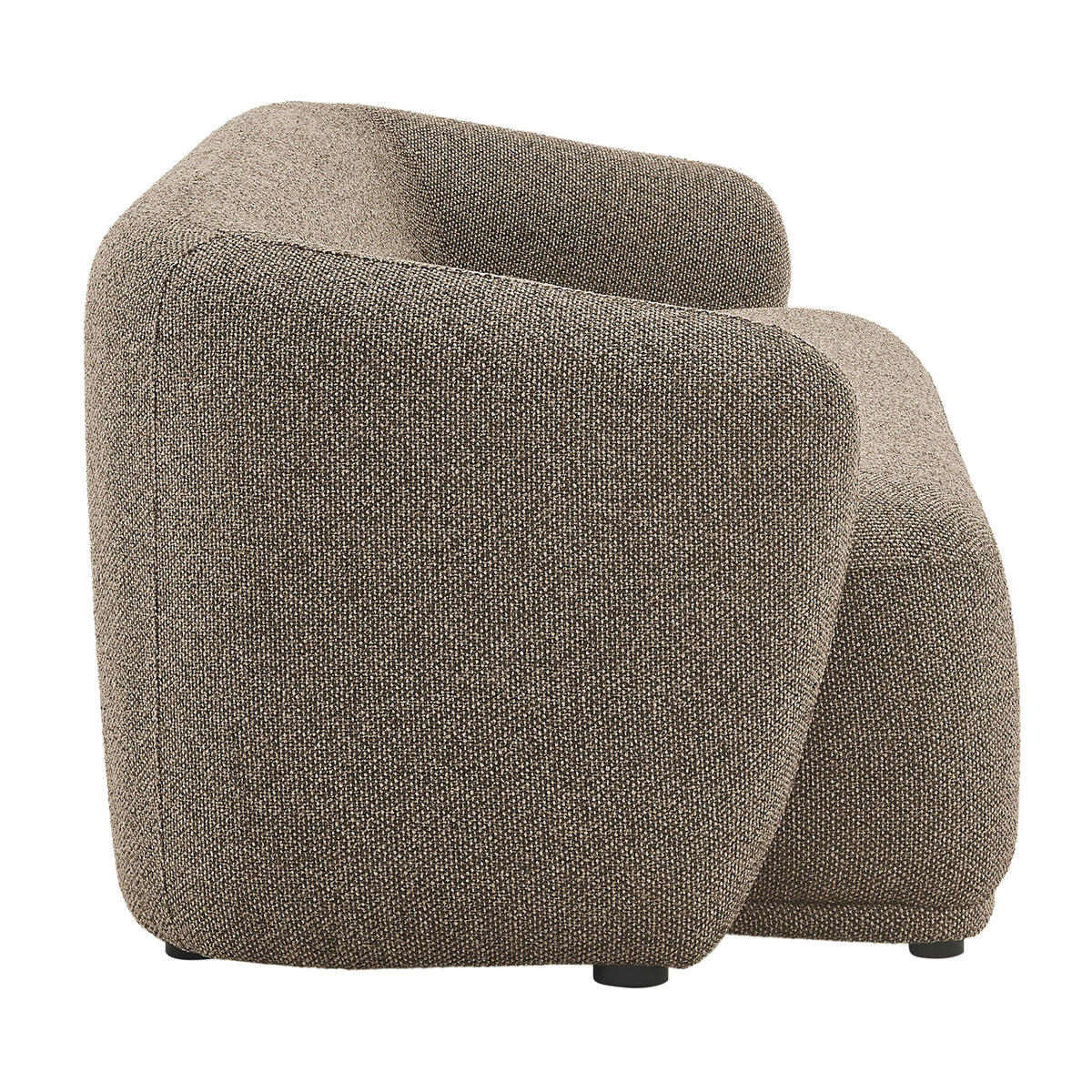Monica 88 Inch Boucle Fabric Sofa - Earth