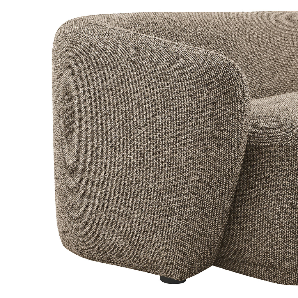 Monica 88 Inch Boucle Fabric Sofa - Earth