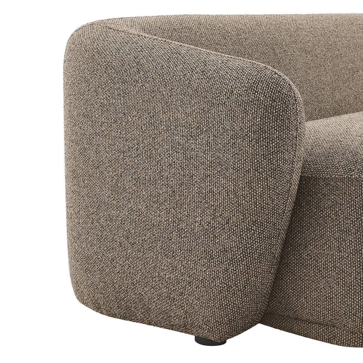 Monica 88 Inch Boucle Fabric Sofa - Earth