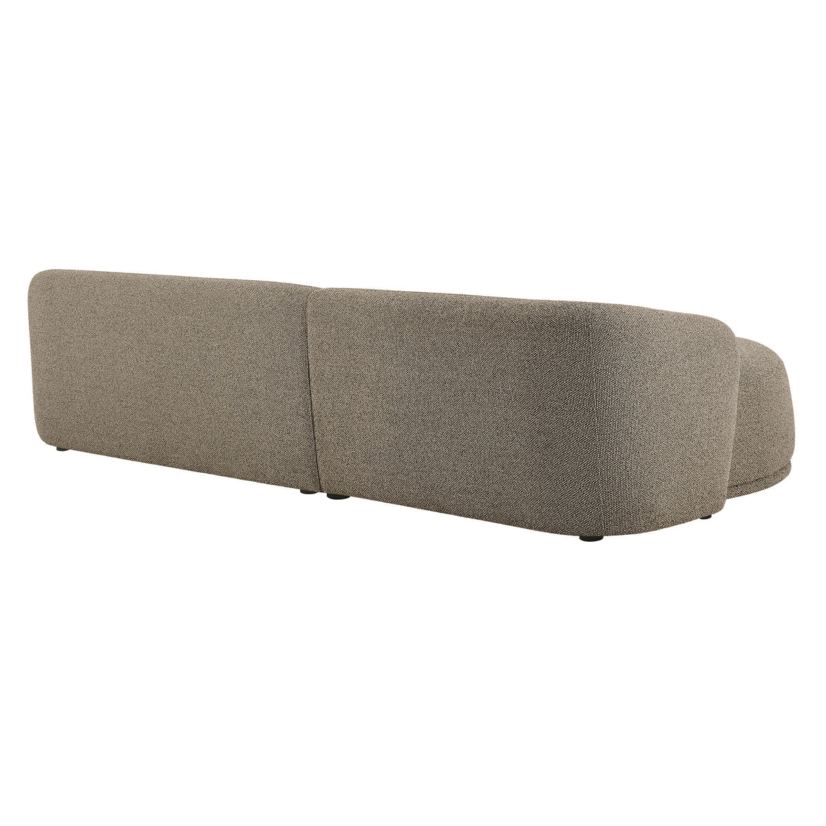 Monica 2 Piece Left Facing Boucle Fabric Modular Sofa with Chaise - Earth