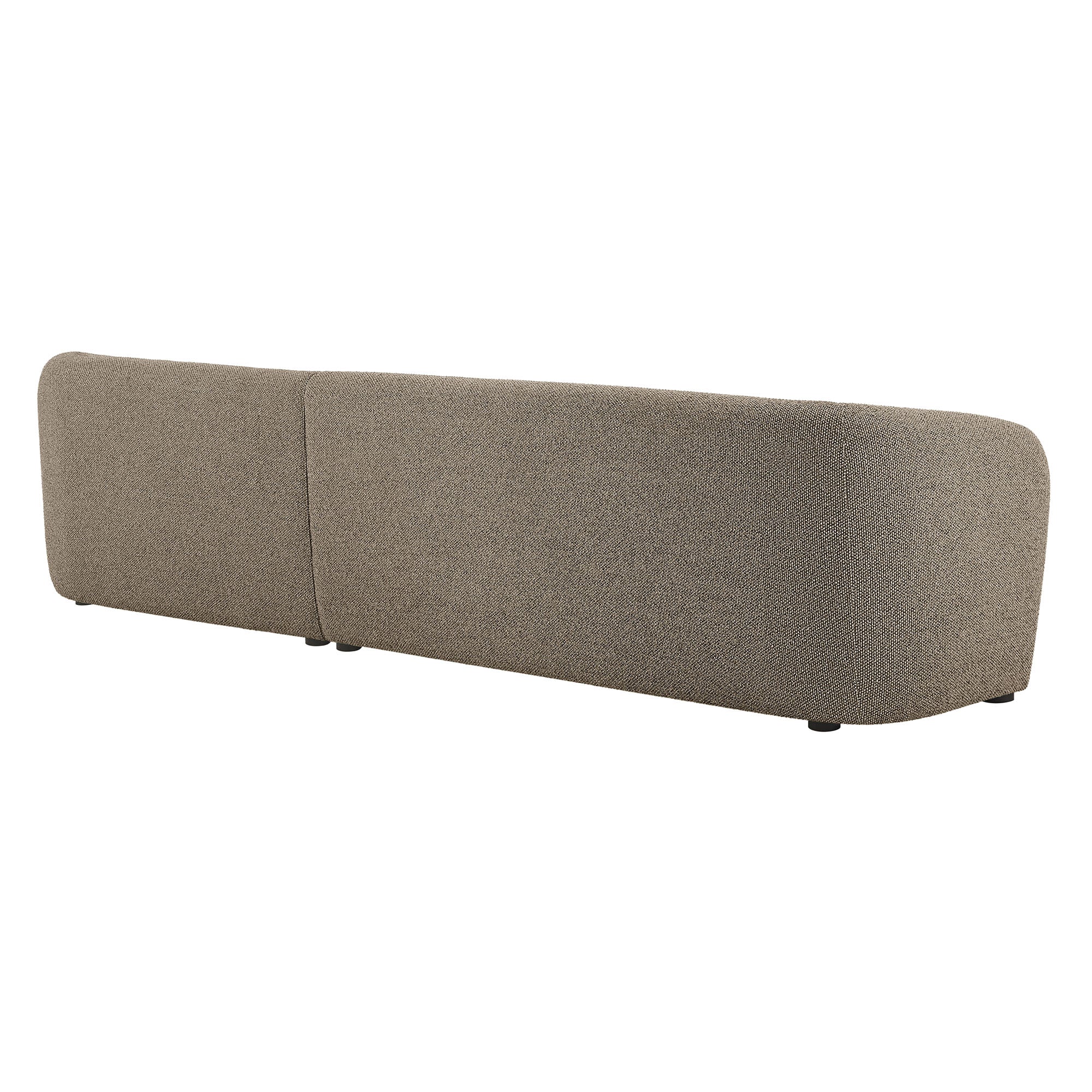 Monica 2 Piece Right Facing Boucle Fabric Modular Sofa with Chaise - Earth