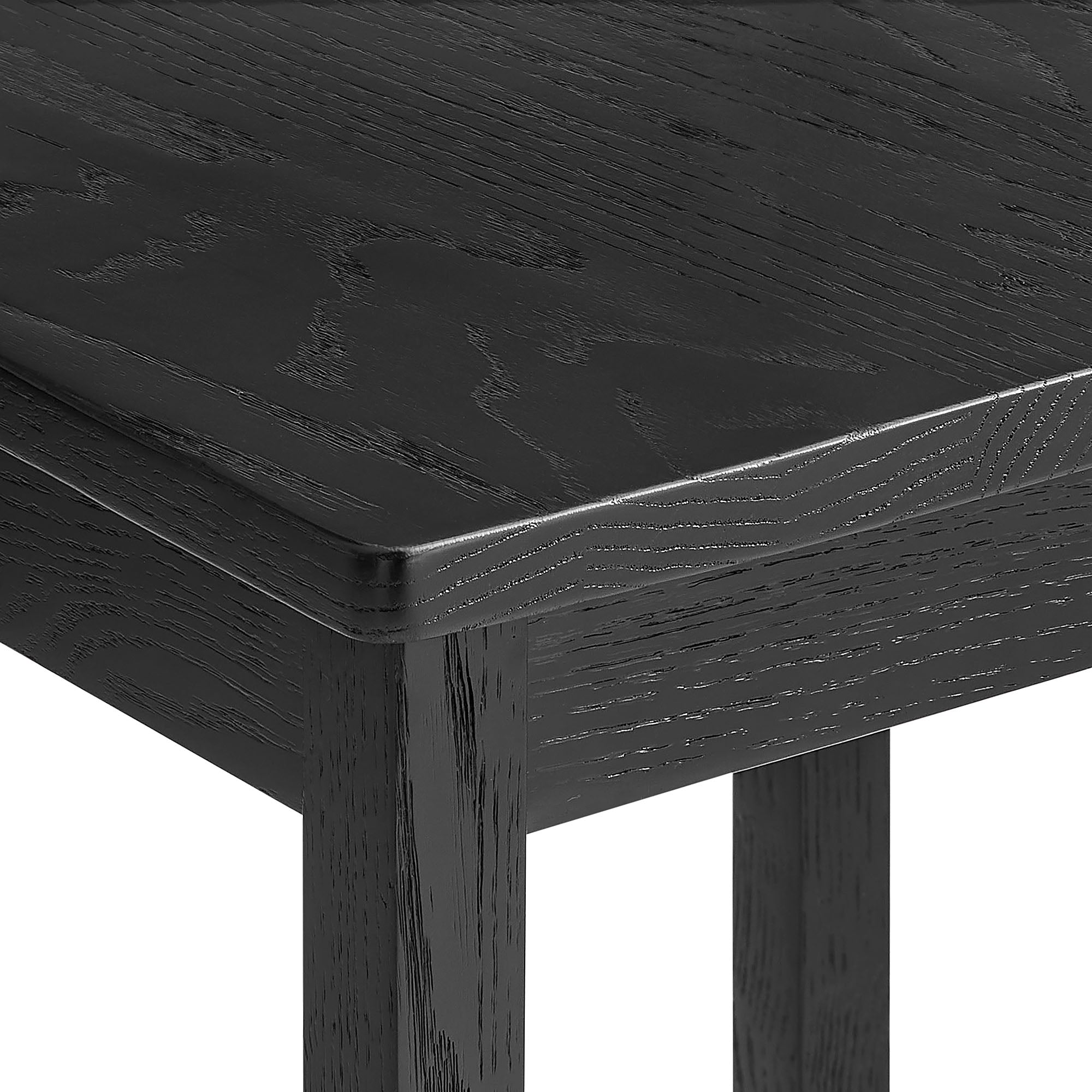 Jax Oak Wood Bar Stool With Wavy Razor Back - Black