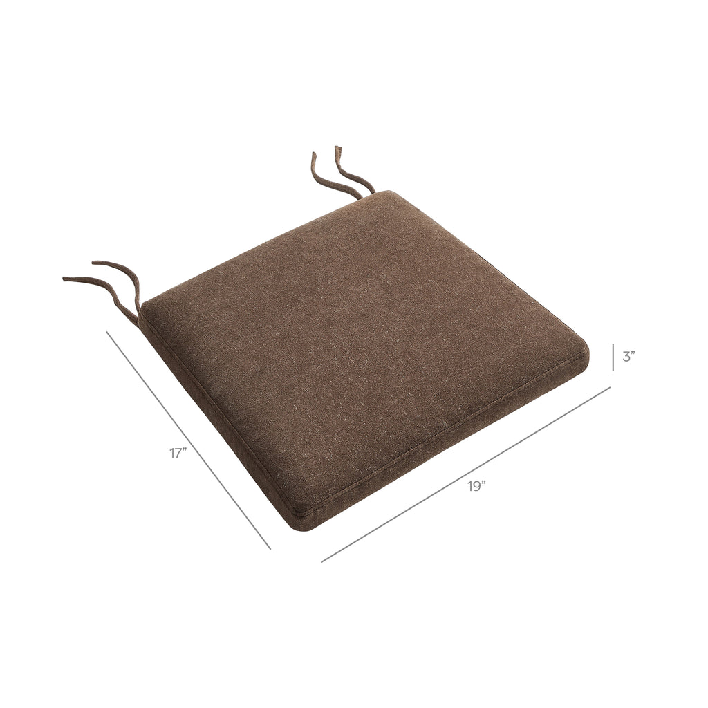 Jax Fabric Dining Chair Seat Cushion - Cocoa