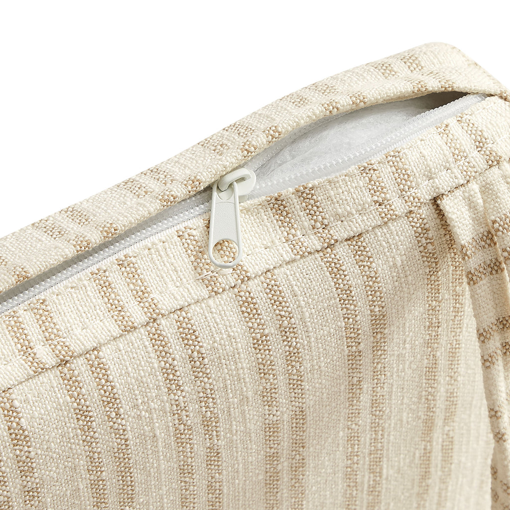 Jax Fabric Dining Chair Seat Cushion - Oatmeal Stripe