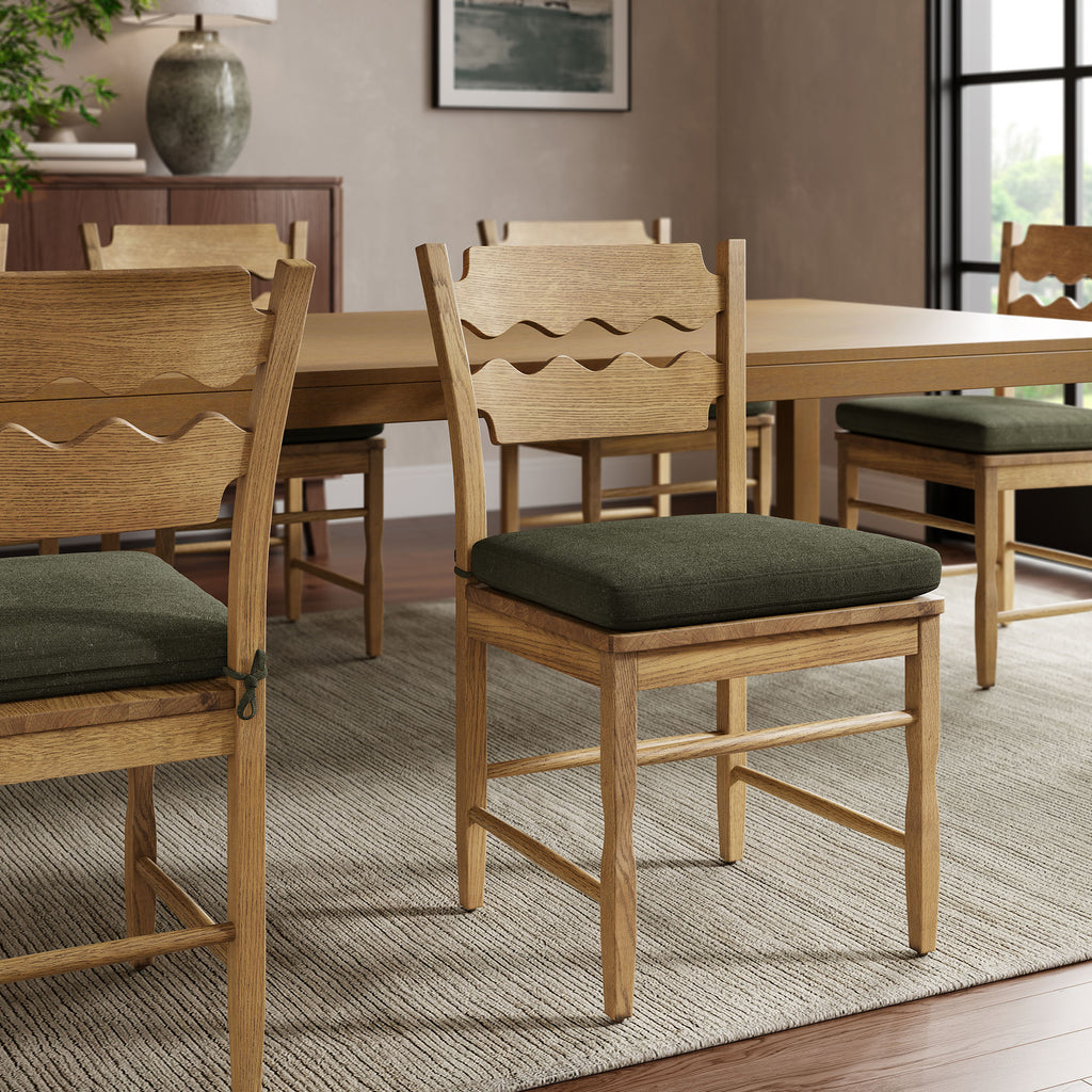 Jax Fabric Dining Chair Seat Cushion - Sage