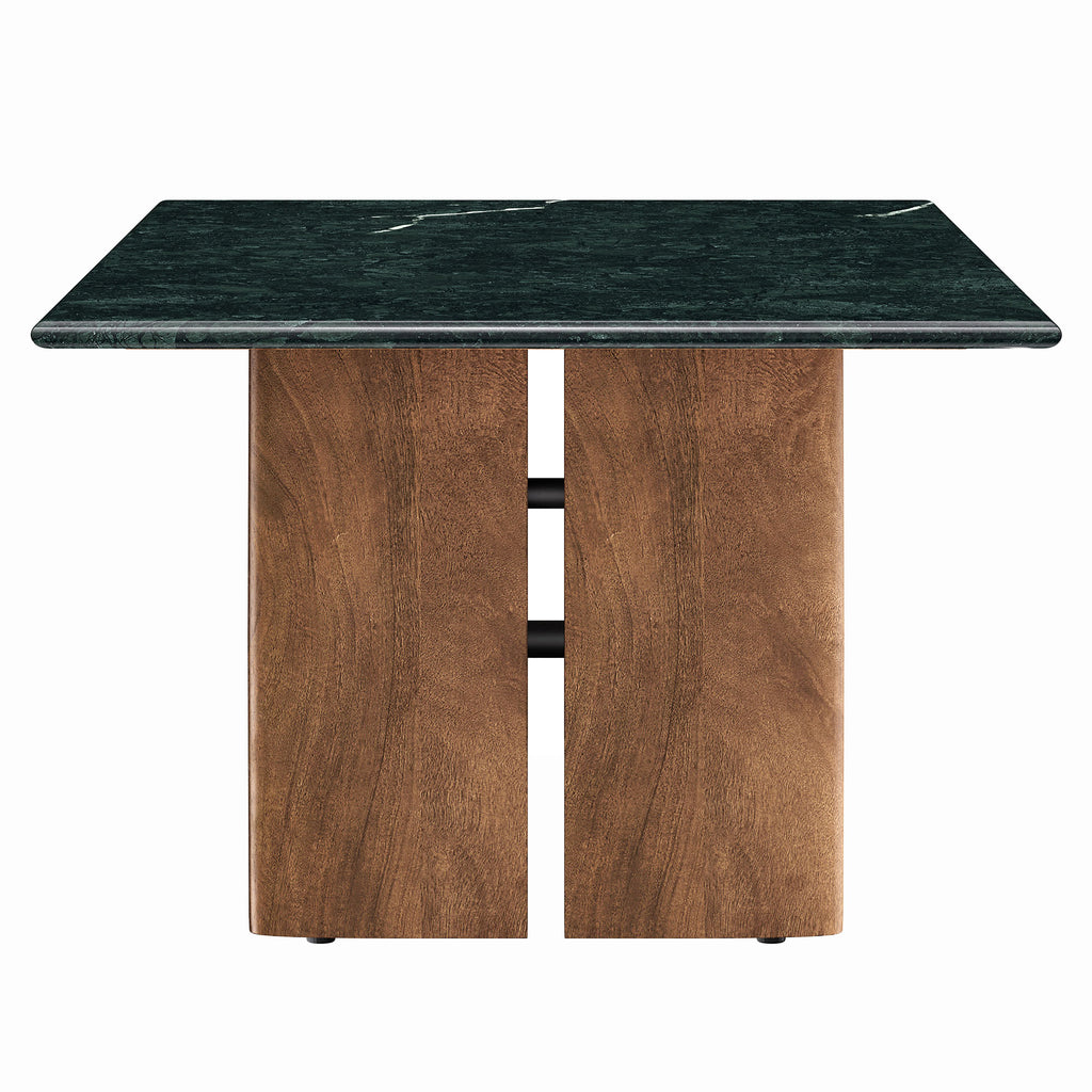 Amistad Marble Coffee Table - Walnut Green Marble