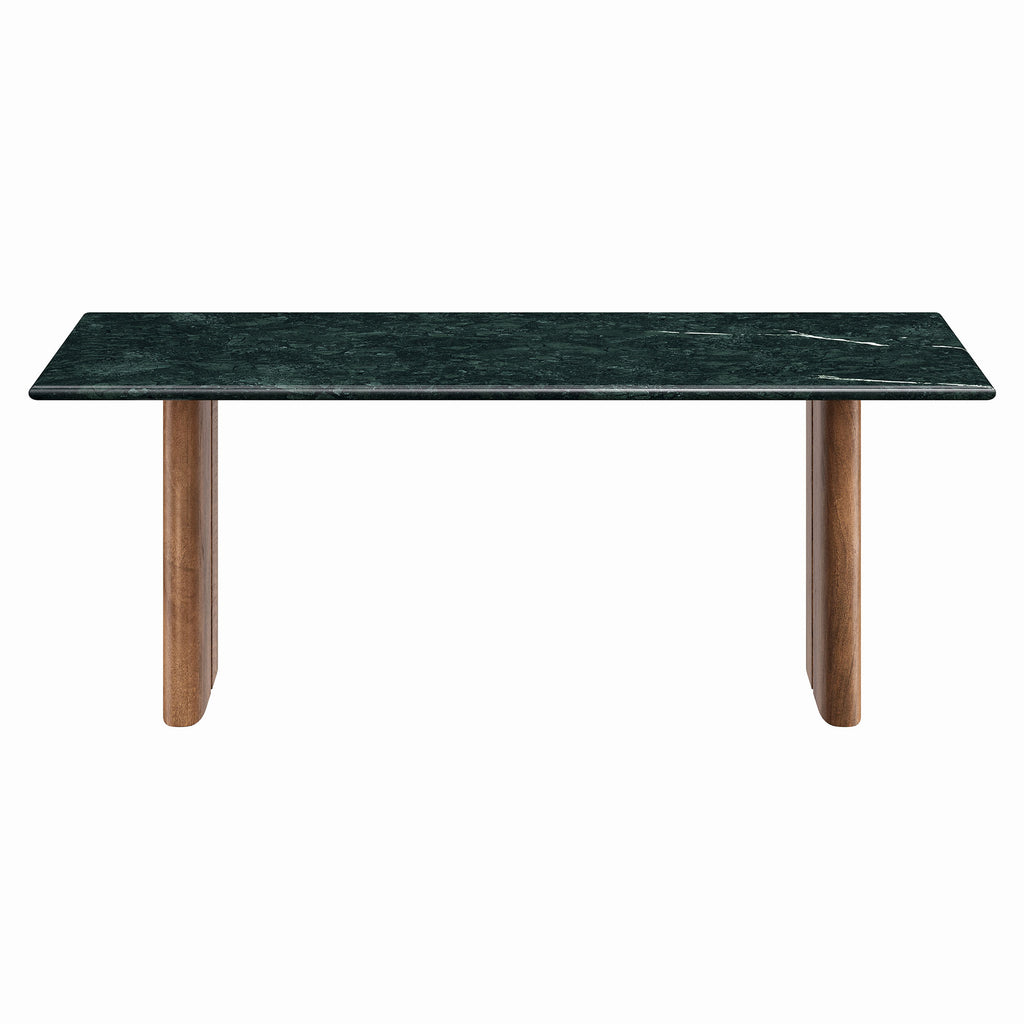 Amistad Marble Coffee Table - Walnut Green Marble