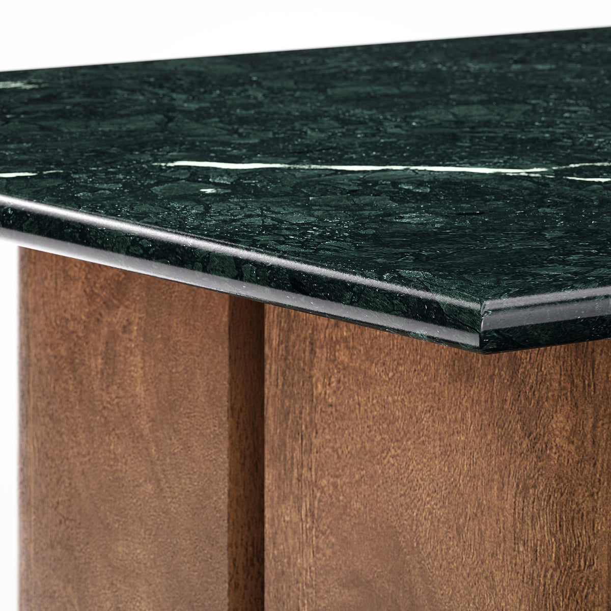 Amistad Marble Coffee Table - Walnut Green Marble