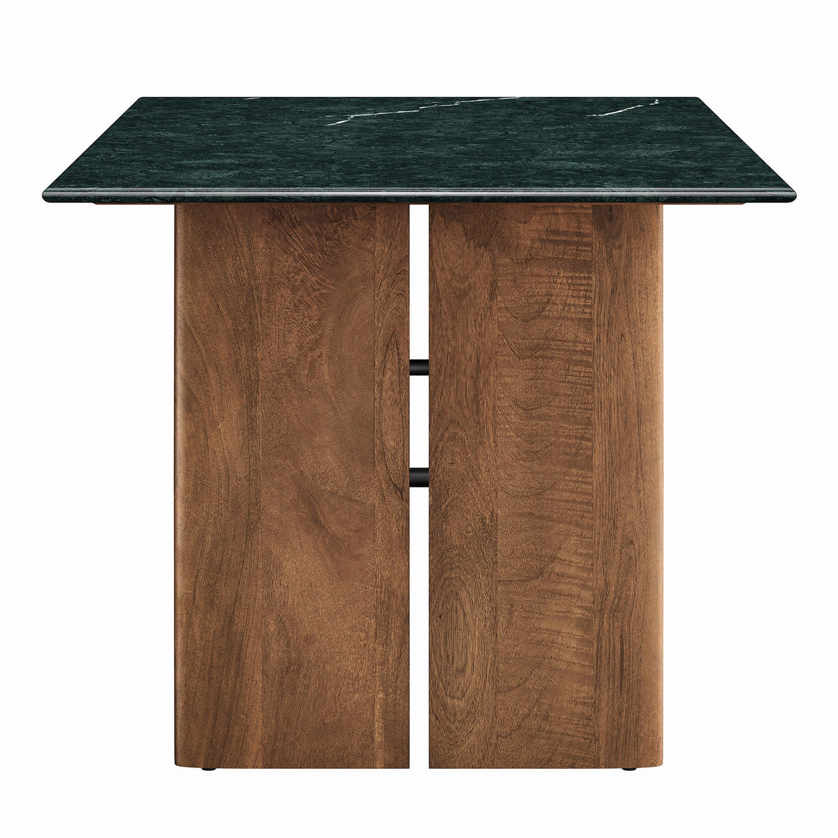 Amistad 60 Inch Marble Dining Table - Walnut Green Marble