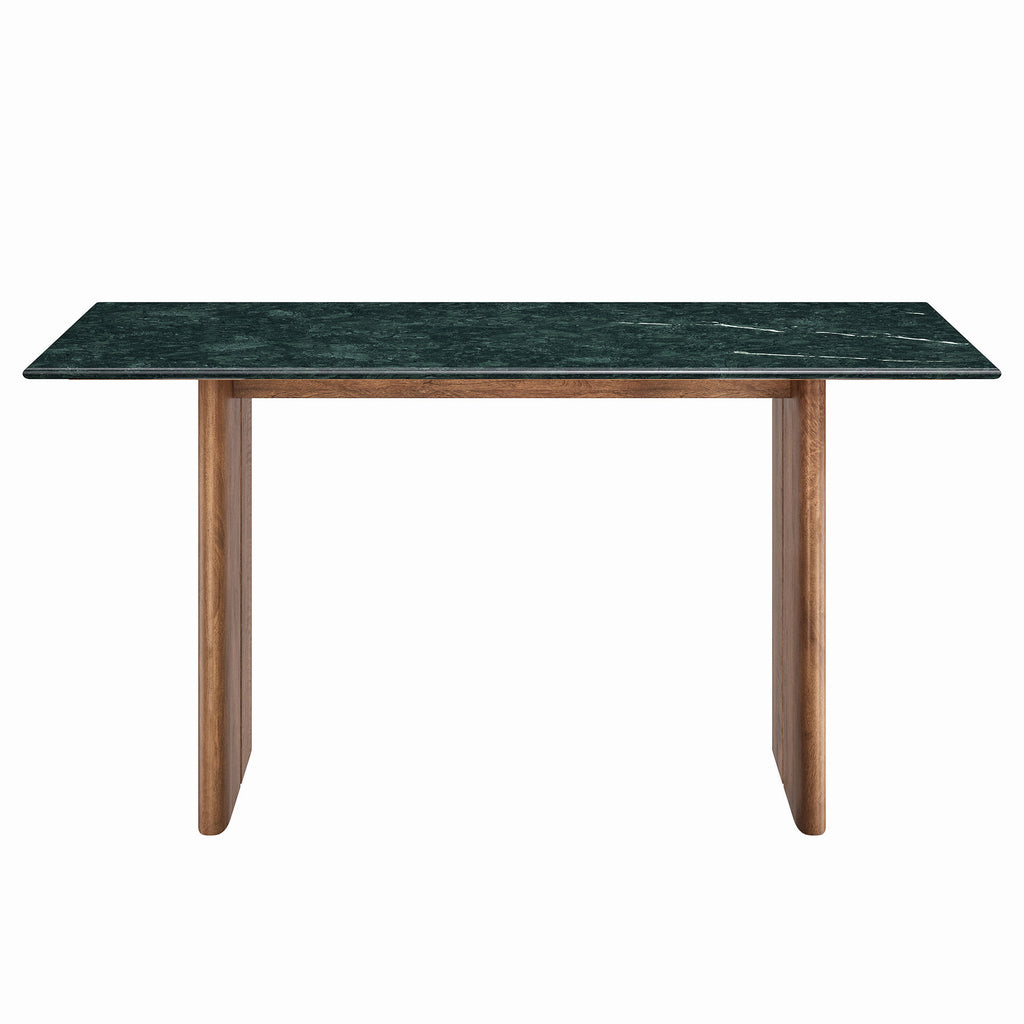 Amistad 60 Inch Marble Dining Table - Walnut Green Marble