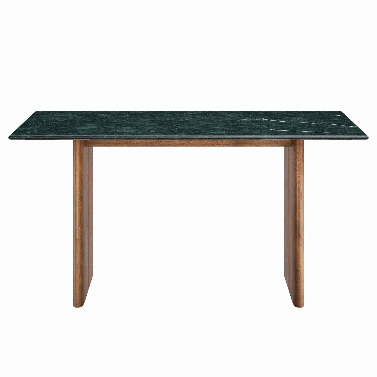 Amistad 60 Inch Marble Dining Table - Walnut Green Marble