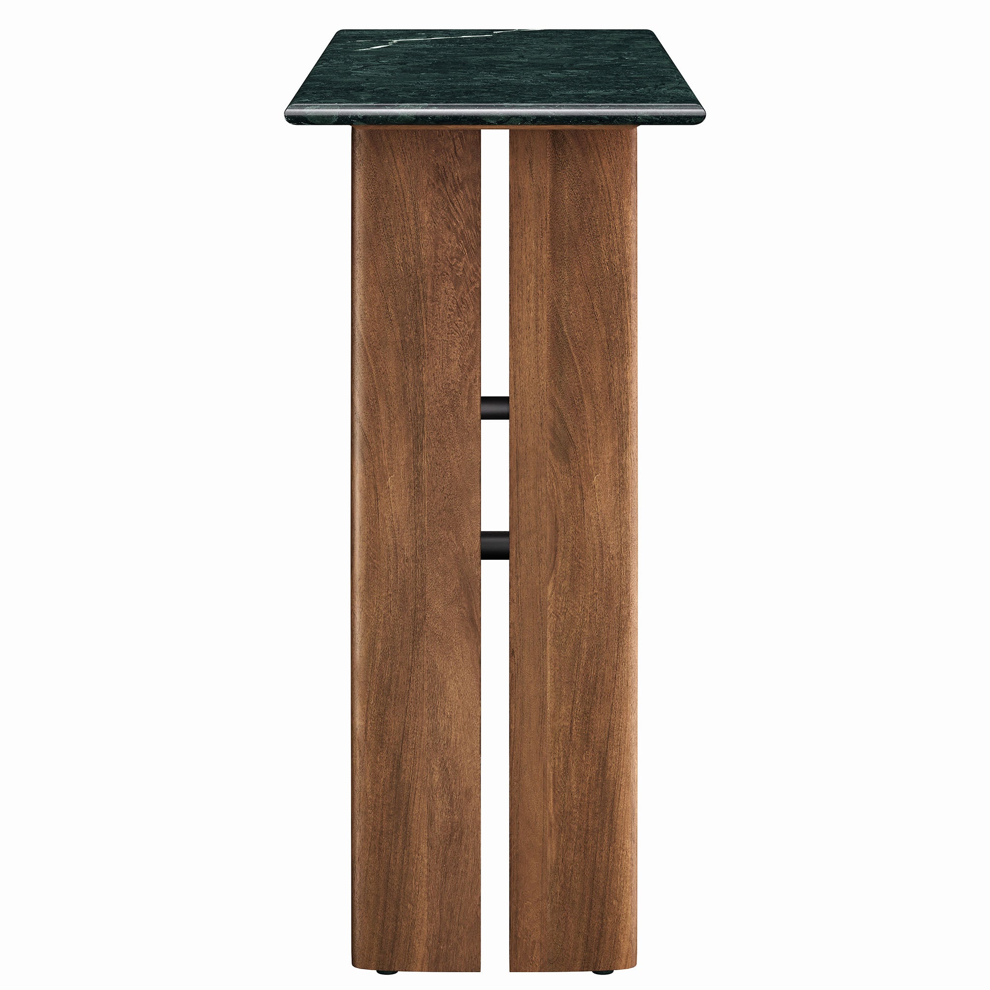 Amistad 46 Inch Marble Console Table - Walnut Green Marble
