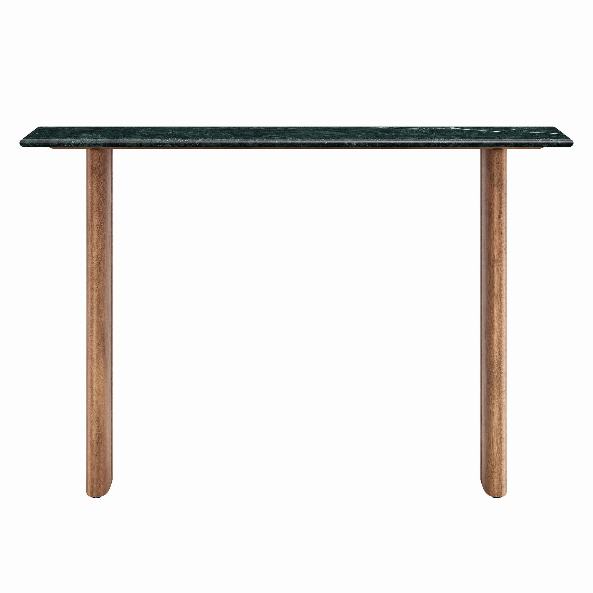 Amistad 46 Inch Marble Console Table - Walnut Green Marble