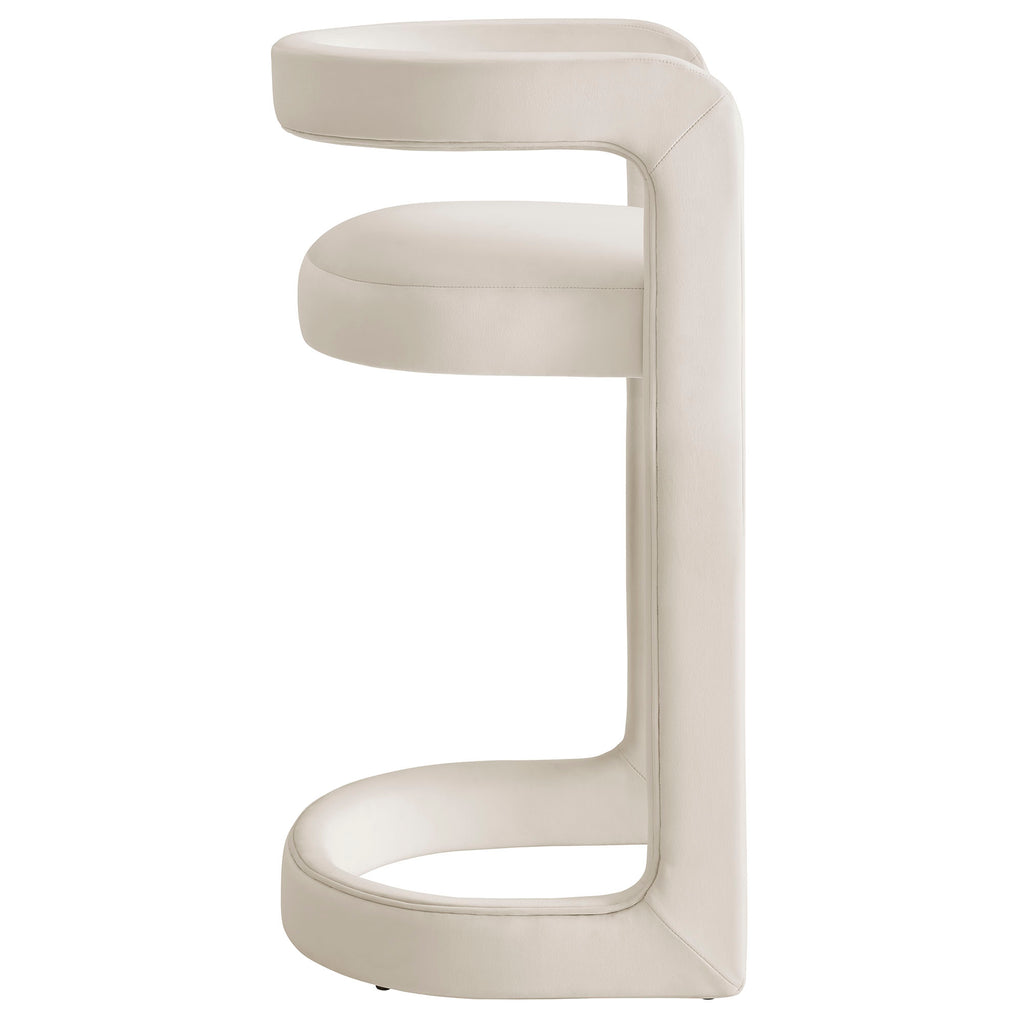 Winslow Performance Velvet Bar Stool Set of 2 - Alabaster