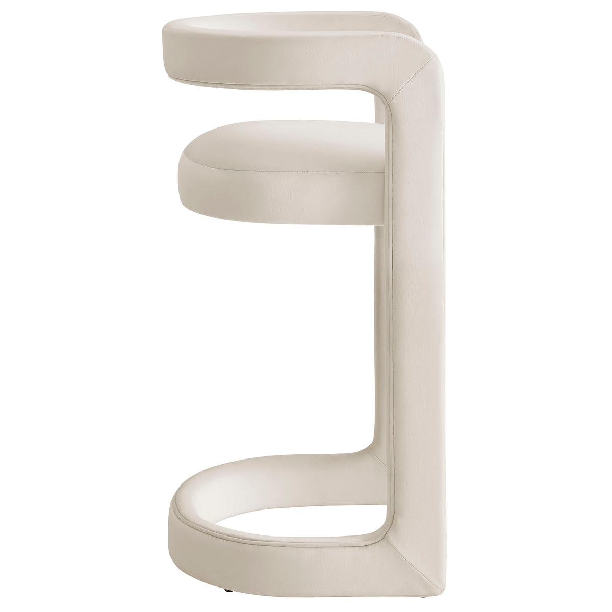 Winslow Performance Velvet Bar Stool Set of 2 - Alabaster