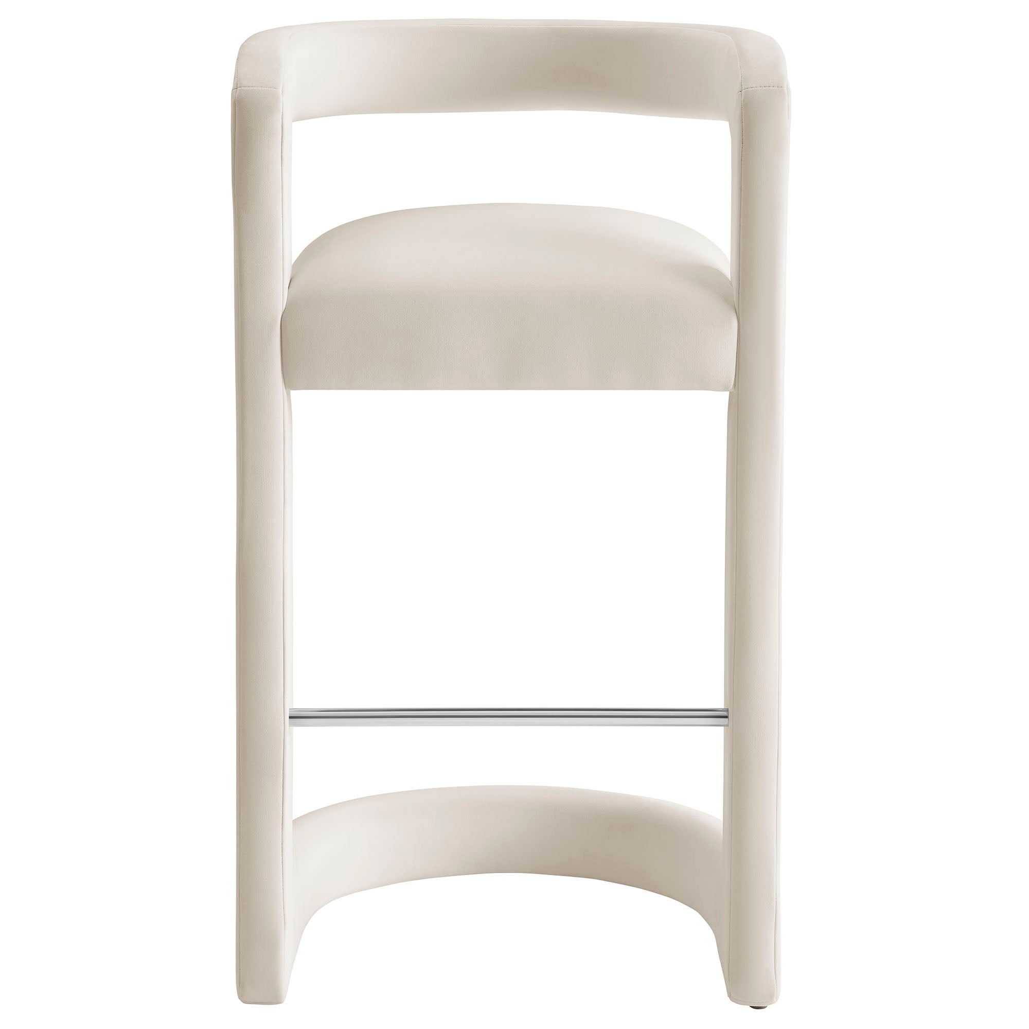 Winslow Performance Velvet Bar Stool Set of 2 - Alabaster