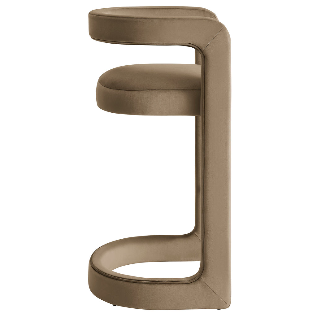 Winslow Performance Velvet Bar Stool Set of 2 - Taupe
