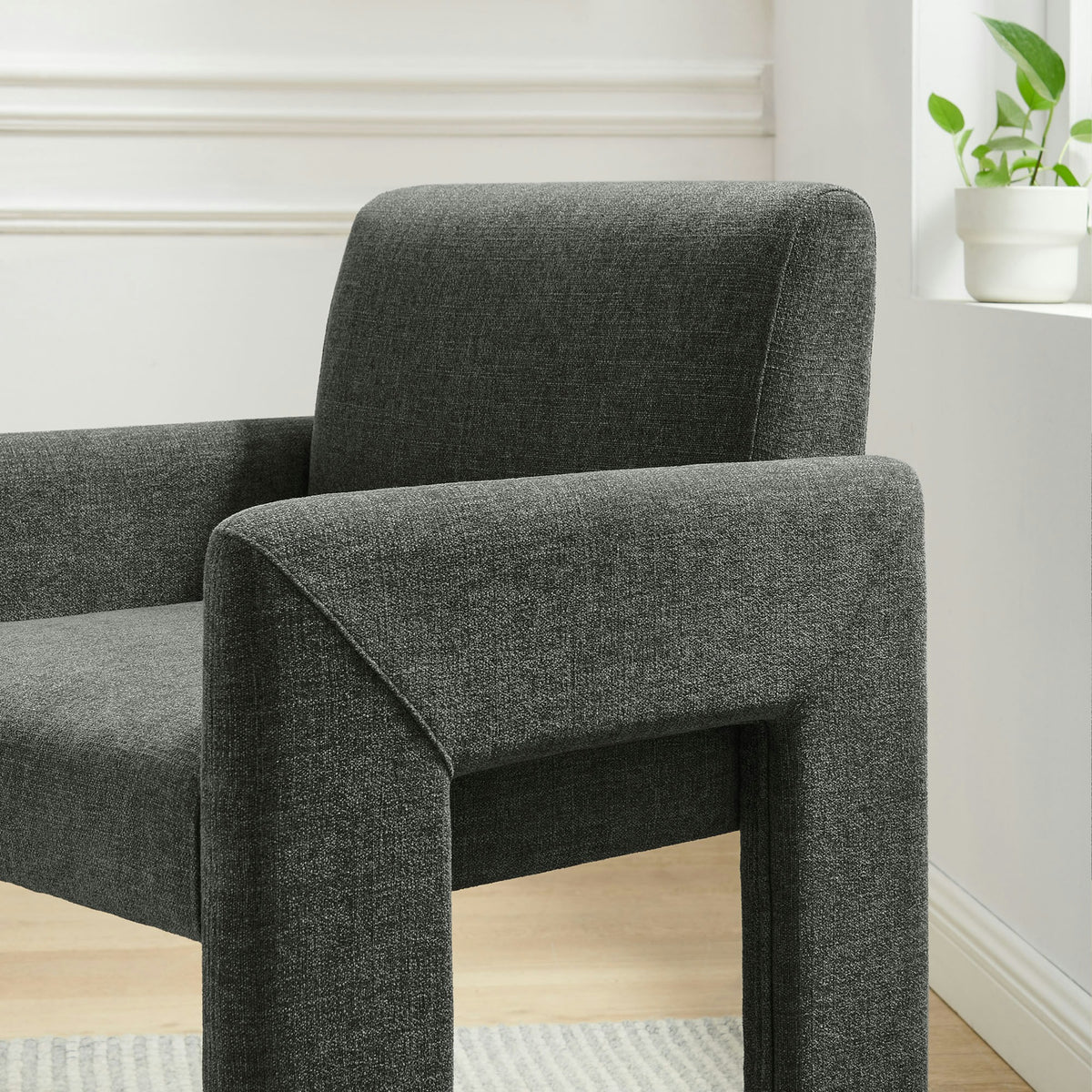 Daven Fabric Upholstered Dining Chair - Charcoal