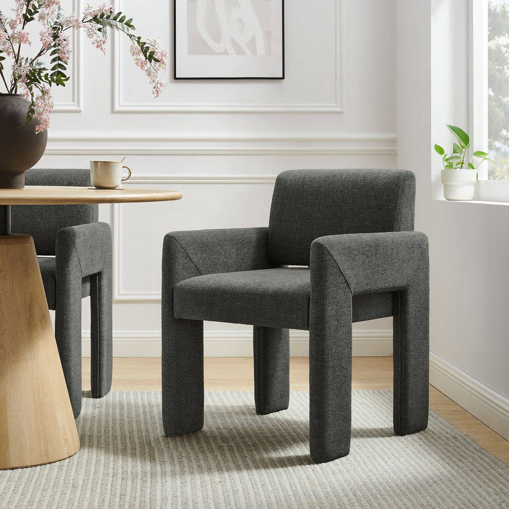 Daven Fabric Upholstered Dining Chair - Charcoal