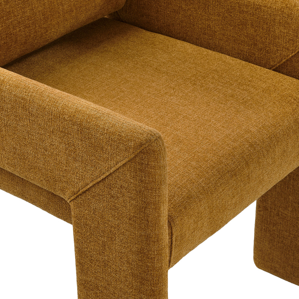 Daven Fabric Upholstered Dining Chair - Copper