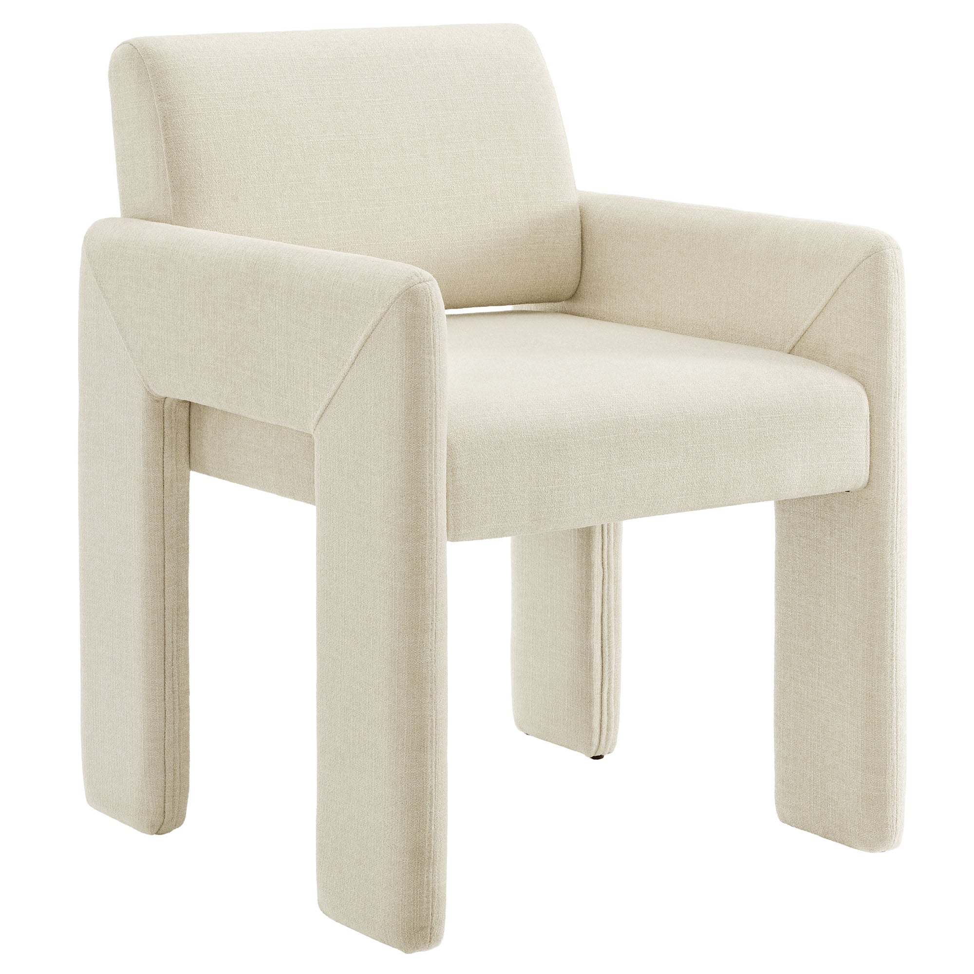 Daven Fabric Upholstered Dining Chair - Ecru