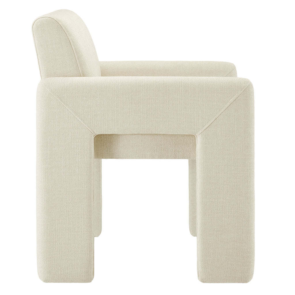 Daven Fabric Upholstered Dining Chair - Ecru