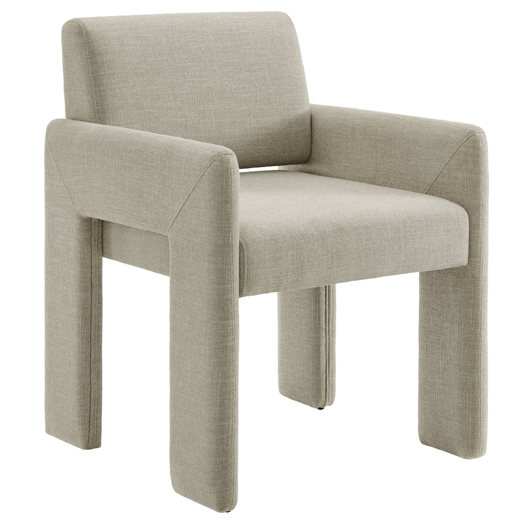Daven Fabric Upholstered Dining Chair - Linen