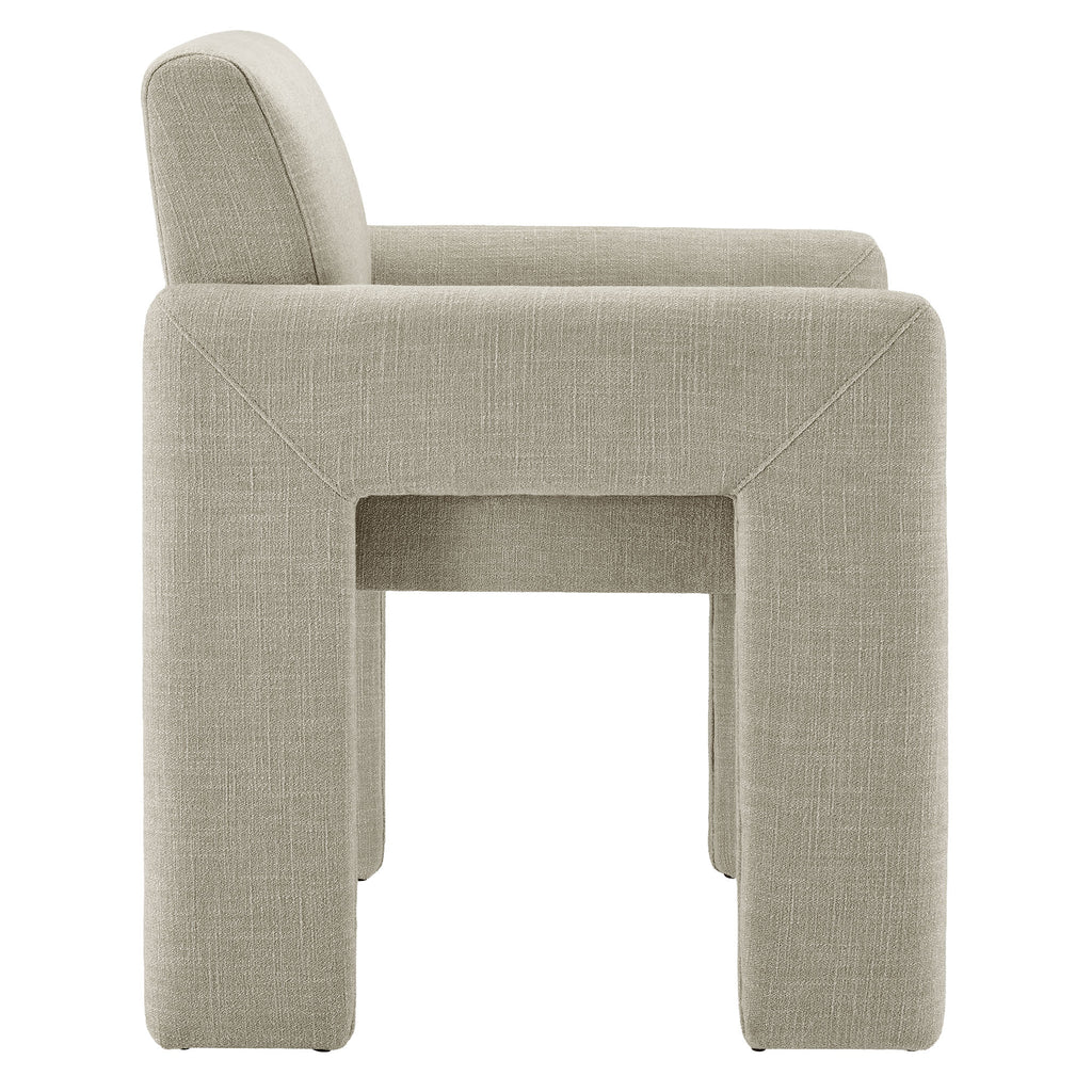 Daven Fabric Upholstered Dining Chair - Linen
