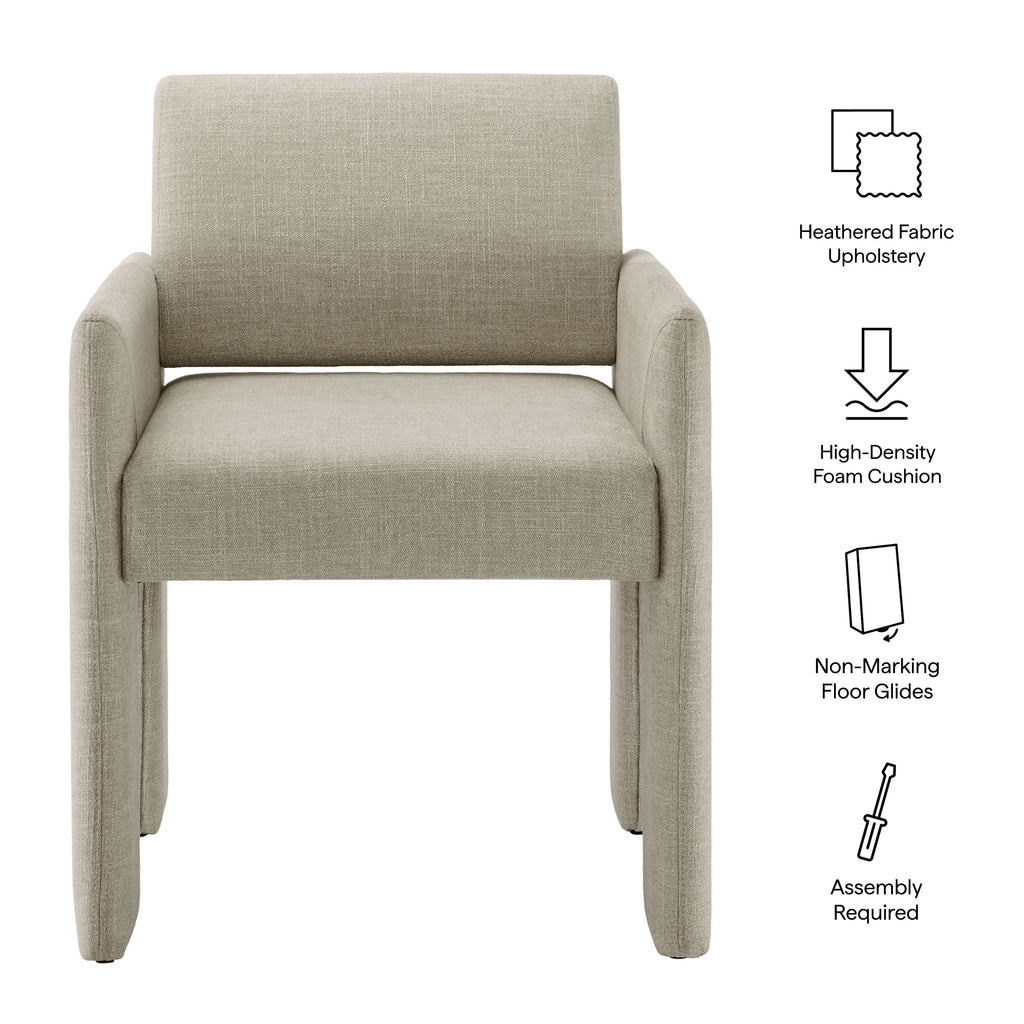 Daven Fabric Upholstered Dining Chair - Linen