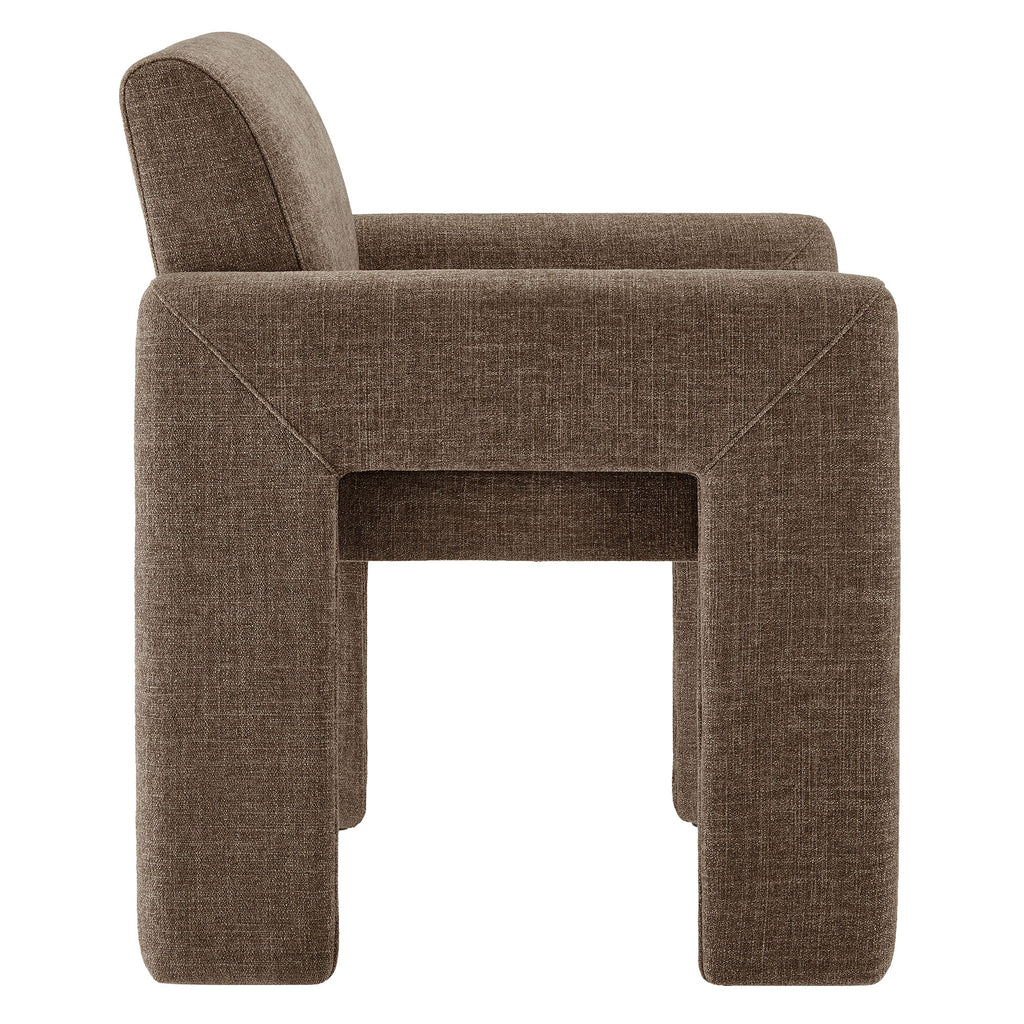 Daven Fabric Upholstered Dining Chair - Mocha