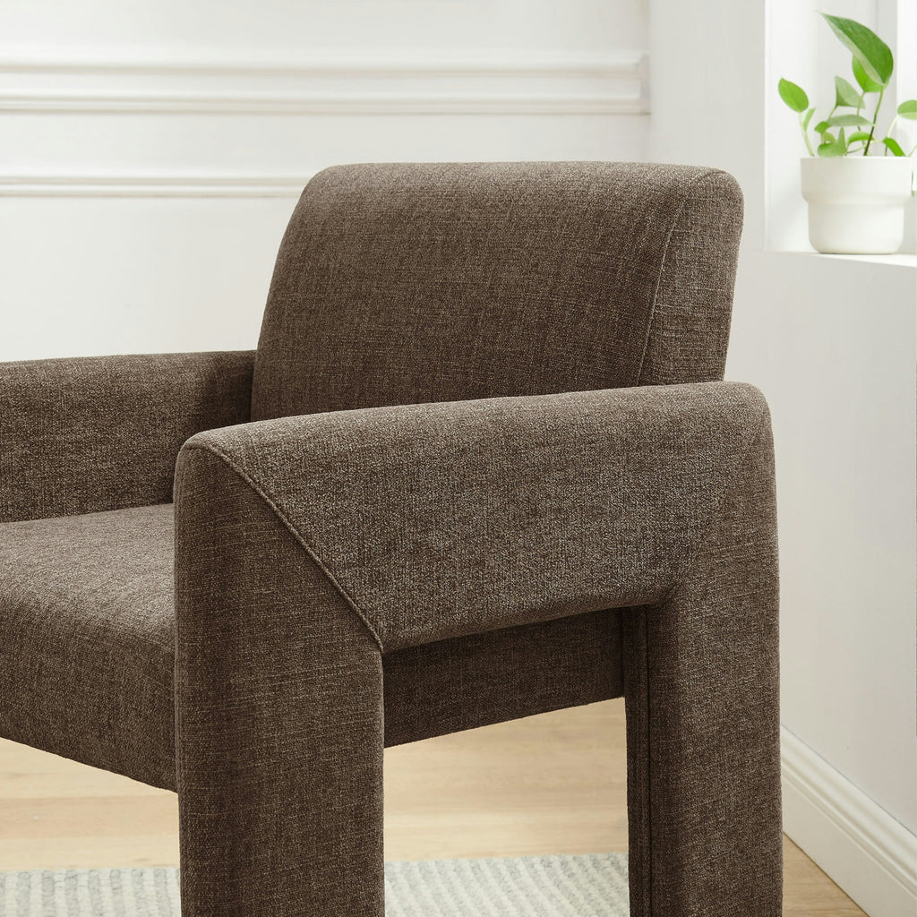 Daven Fabric Upholstered Dining Chair - Mocha