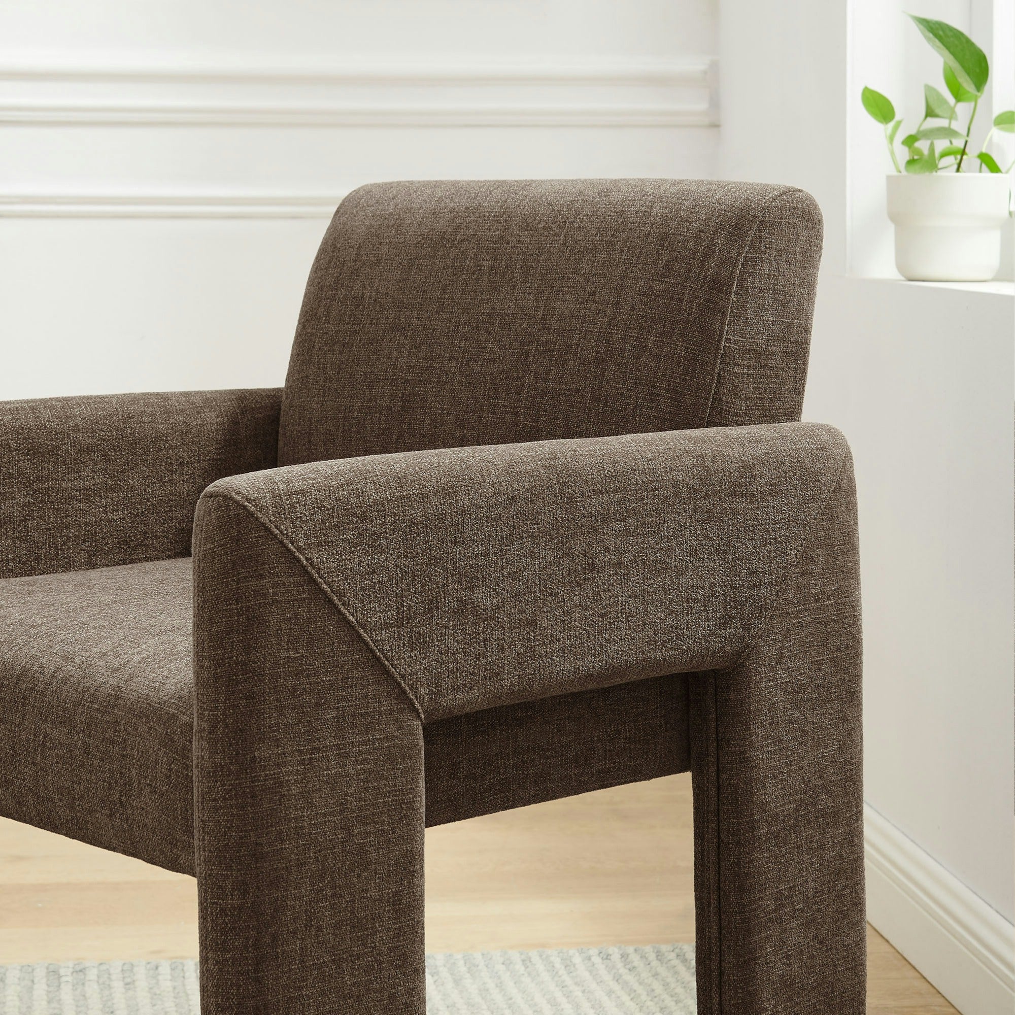 Daven Fabric Upholstered Dining Chair - Mocha