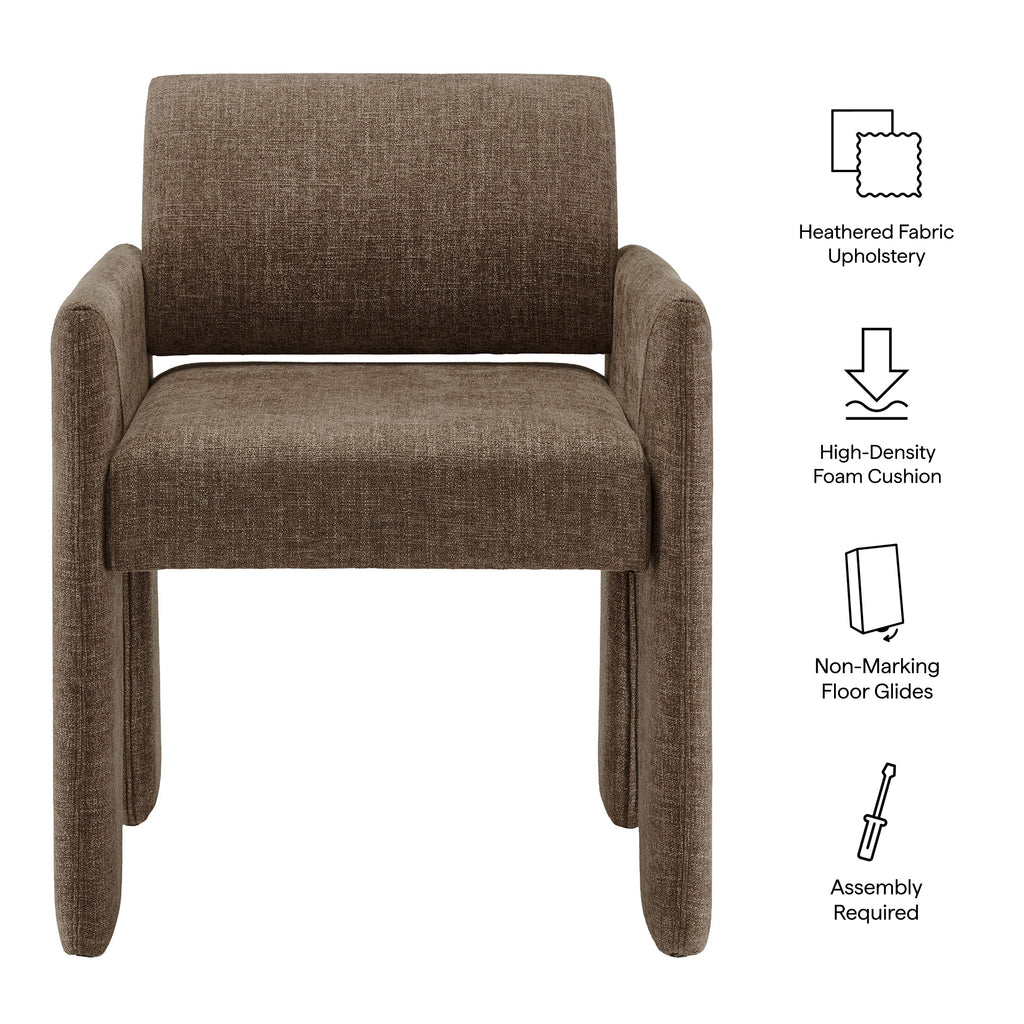 Daven Fabric Upholstered Dining Chair - Mocha