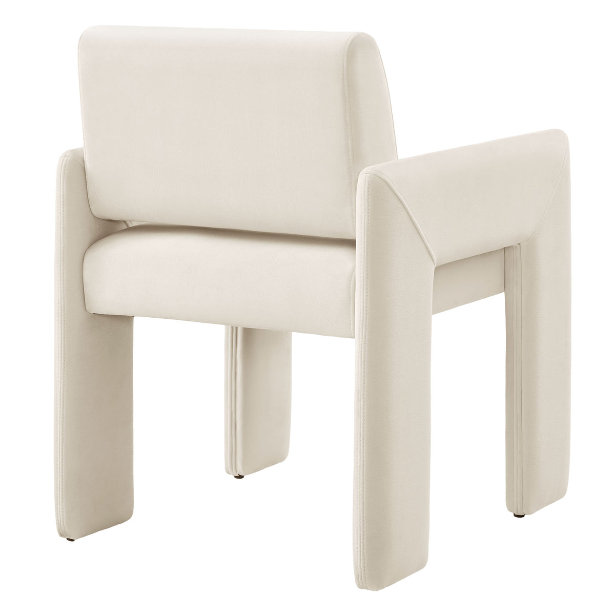 Daven Stain-Resistant Performance Velvet Dining Armchair - Alabaster