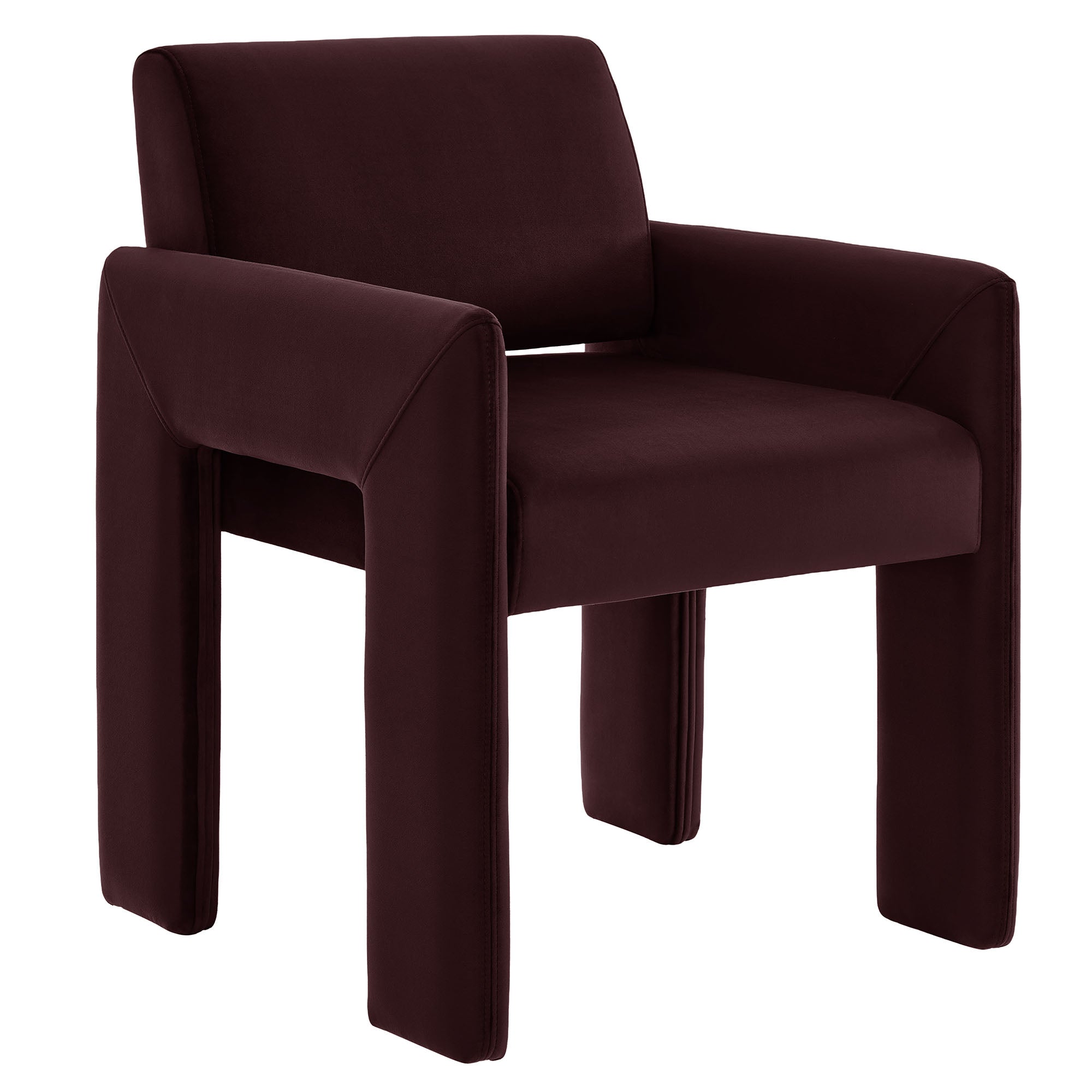 Daven Stain-Resistant Performance Velvet Dining Armchair - Mulberry