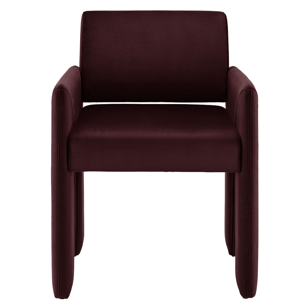 Daven Stain-Resistant Performance Velvet Dining Armchair - Mulberry