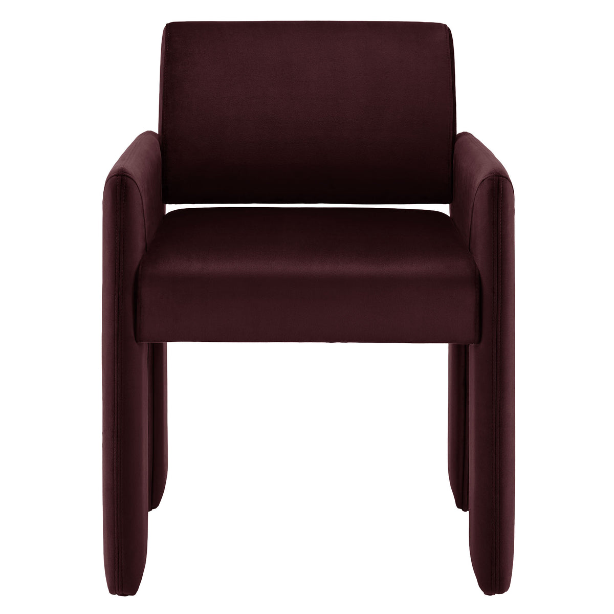 Daven Stain-Resistant Performance Velvet Dining Armchair - Mulberry