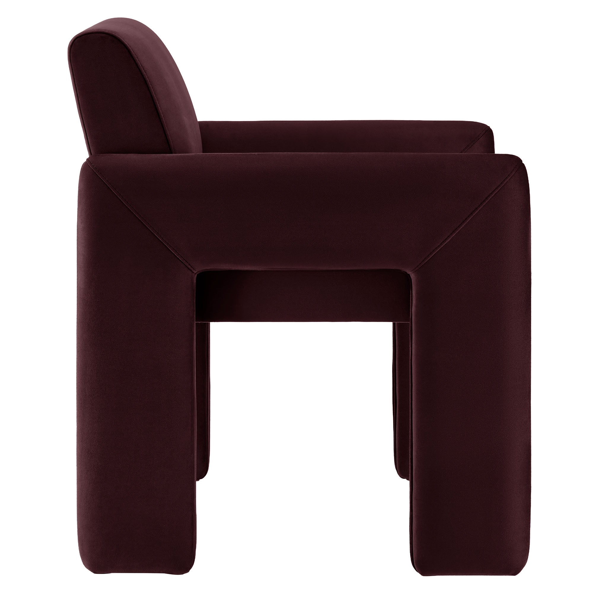 Daven Stain-Resistant Performance Velvet Dining Armchair - Mulberry