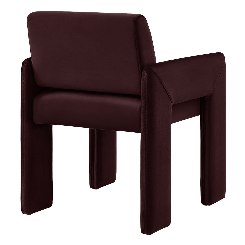 Daven Stain-Resistant Performance Velvet Dining Armchair - Mulberry
