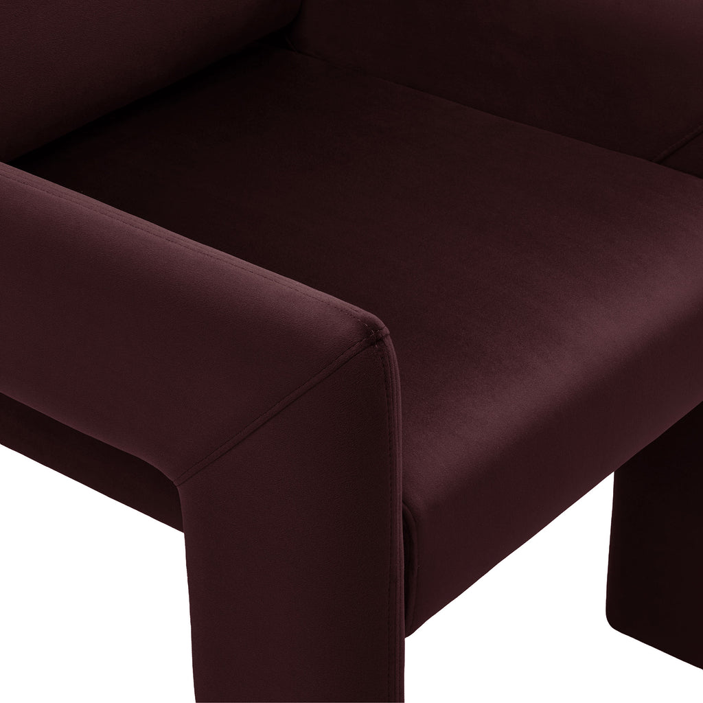 Daven Stain-Resistant Performance Velvet Dining Armchair - Mulberry
