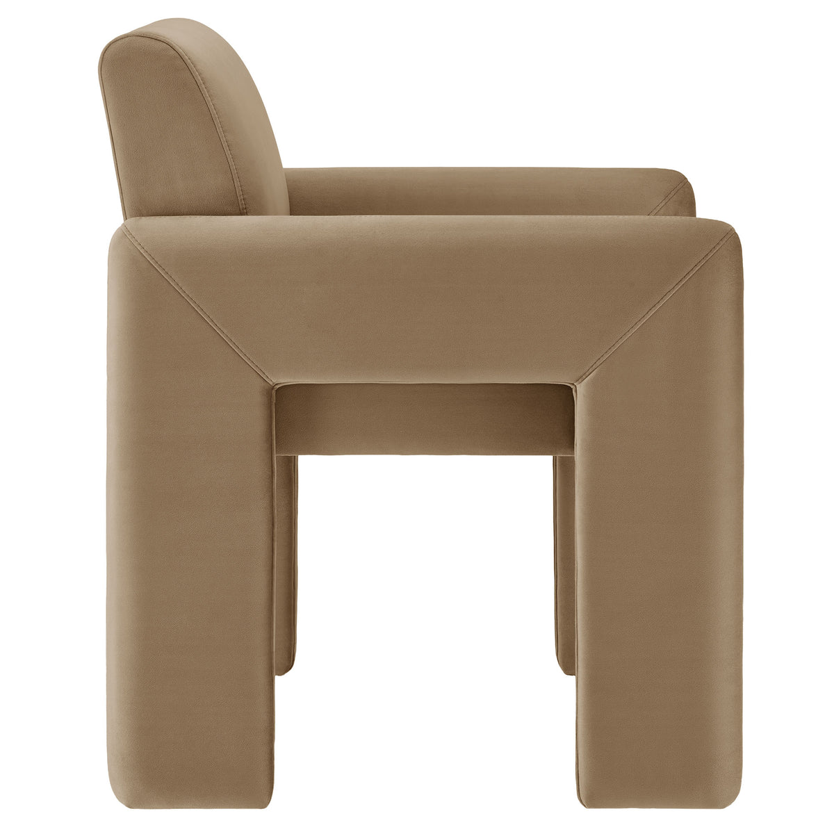 Daven Stain-Resistant Performance Velvet Dining Armchair - Taupe
