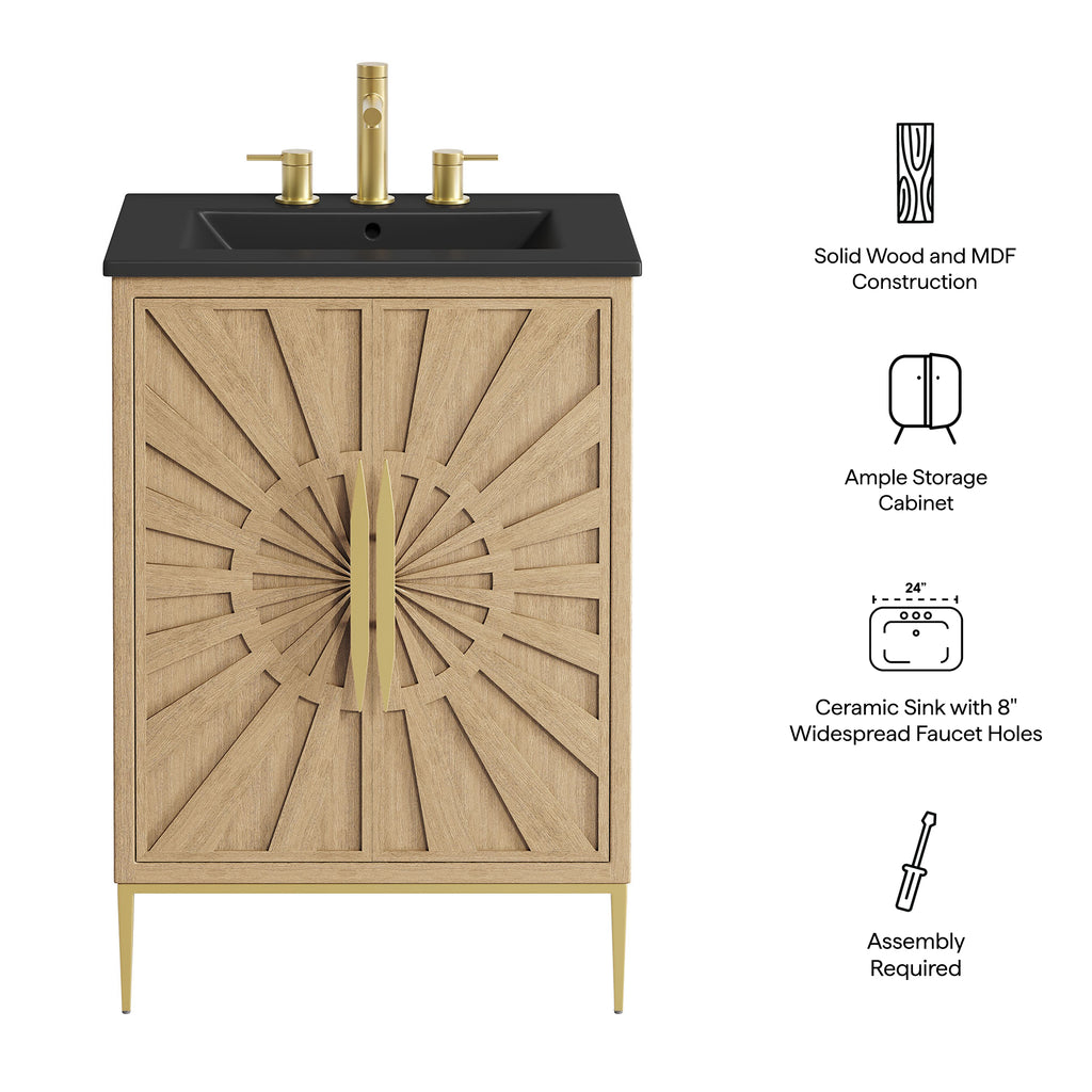 Awaken 24" Bathroom Vanity - Oak Black