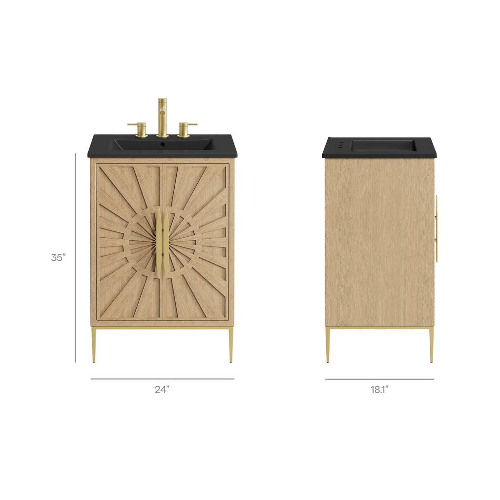 Awaken 24" Bathroom Vanity - Oak Black
